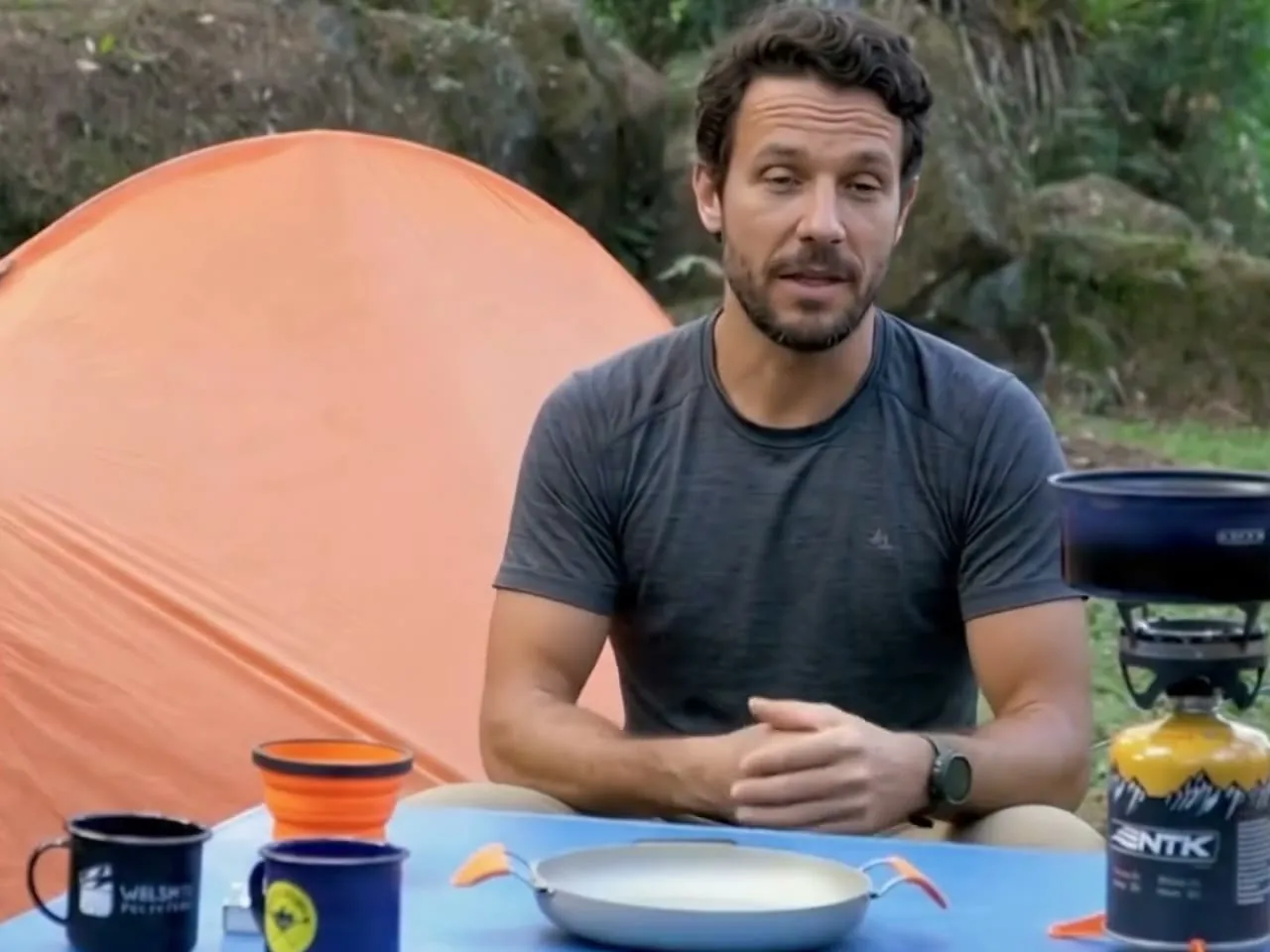 Apresentador do Método B.R.A.S.A. no acampamento